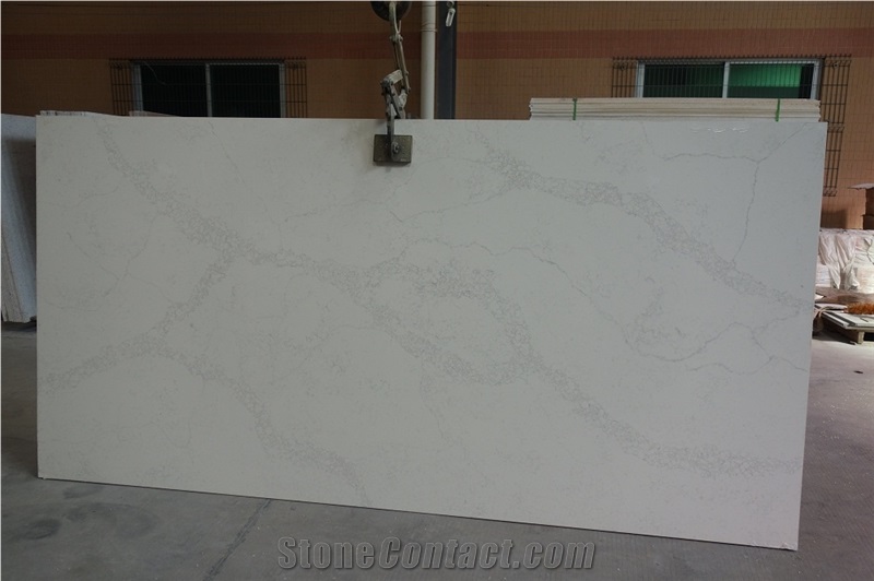 V0713 Calacatta White Marble Vein , Quartz Tiles & Slabs , Floor Covering Tiles, Quartz Wall Covering Tiles,Quartz Skirting